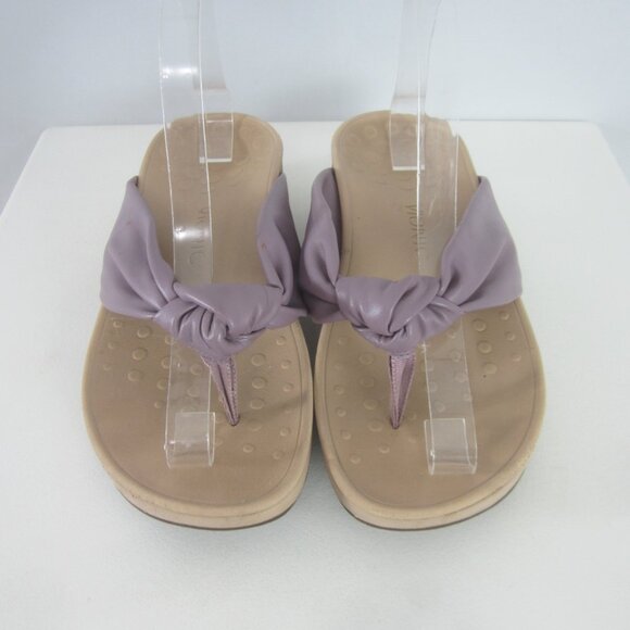 Vionic Womens 8 Purple Rosalind Knotted Thong Platform Wedge Sandals EU 39 - Picture 7 of 14